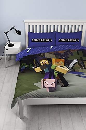 Minecraft-Good-Guys-Doppel-Bettbezug-Set – großes Druck-Design von Minecraft