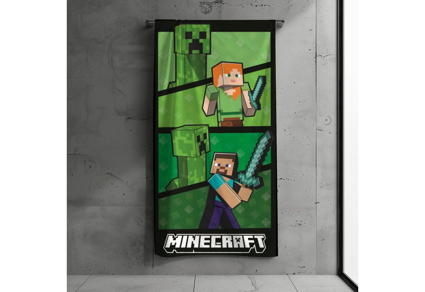Minecraft Handtuch Minecraft Badetuch Creeper Tower 75 x 150 cm Minecraft Handtuch Minecraft Badetuch Creeper Tower 75 x 150 cm von Minecraft