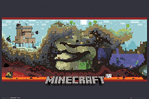 Minecraft Poster Underground (91,5cm x 61cm) + Ü-Poster von Minecraft