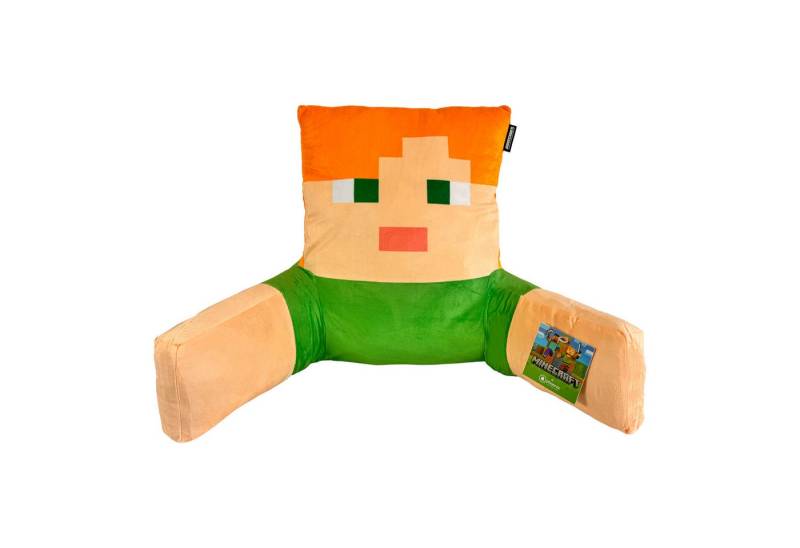 Minecraft Sitzkissen - praktisches Lesekissen mit Rückenlehne - in 3 versch. Designs, Relaxkissen aus weichem Samt mit Rückenlehne - Perfekt zum Entspannen von Minecraft