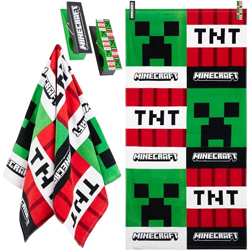 Minecraft Handtuch Kinder Teens 70x140cm mit 2 Clips Strandtuch Creeper TNT 100% Strandtücher Baumwolle Schnelltrocknend Duschtuch für Pool Urlaub Minecraft Handtuch Kinder Teens 70x140cm mit 2 Clips Strandtuch Creeper TNT 100% Strandtücher Baumwolle Schnelltrocknend Duschtuch für Pool Urlaub von Minecraft