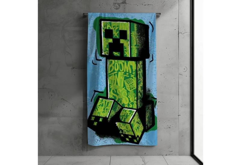 Minecraft Strandtuch Minecraft Badetuch Creeper Strandtuch von Minecraft