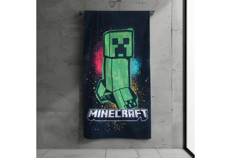 Minecraft Strandtuch Minecraft Badetuch Creeper Strandtuch von Minecraft