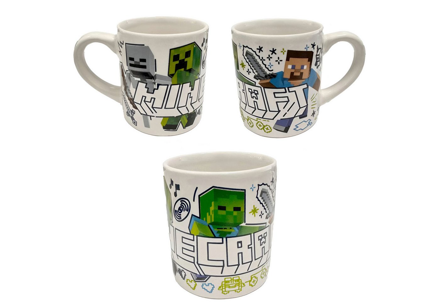 Minecraft Tasse Minecraft Gamer Creeper Steve Kinder Teetasse Keramik Tasse 235 ml, Keramik von Minecraft