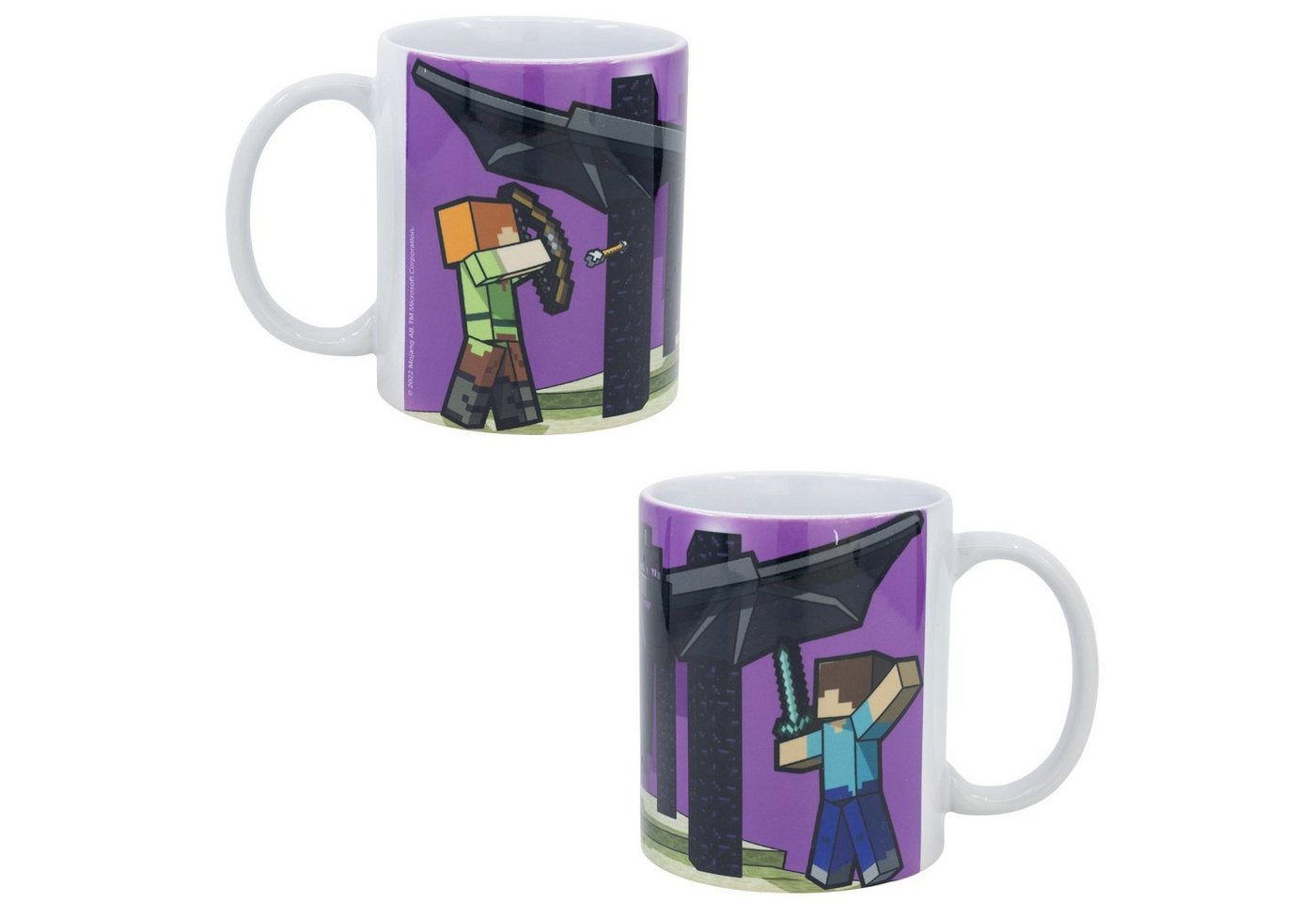 Minecraft Tasse Minecraft Gamer Steve Alex Enderdrache Kaffeetasse, Keramik, Teetasse 330 ml von Minecraft