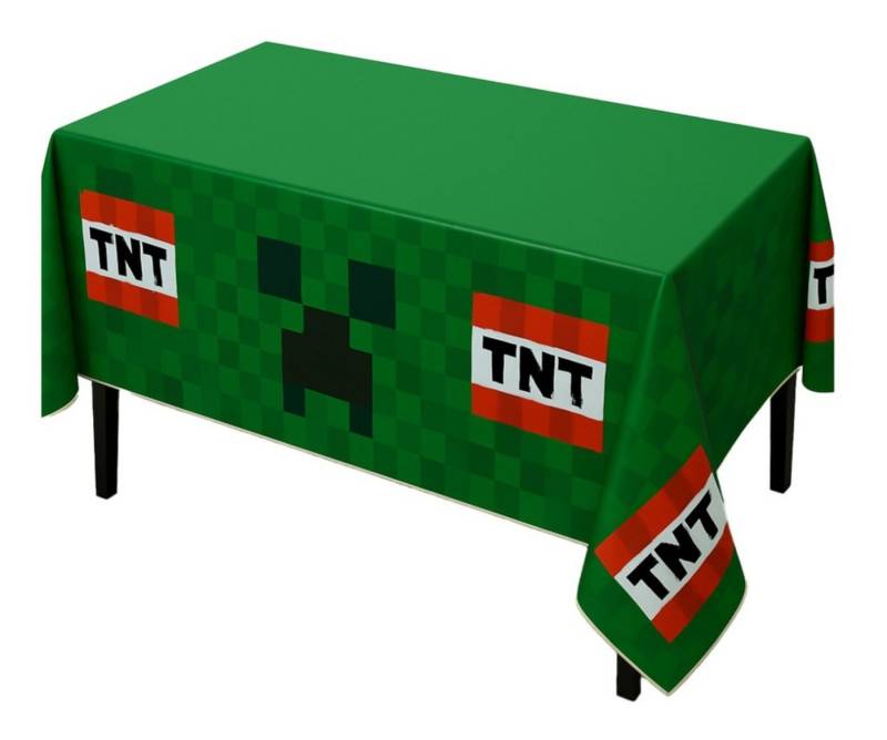 Minecraft Tischdecke Pixel Party Tischdecke TNT 120x180 cm – Minecraft Deko Geburtstag (1-tlg) von Minecraft