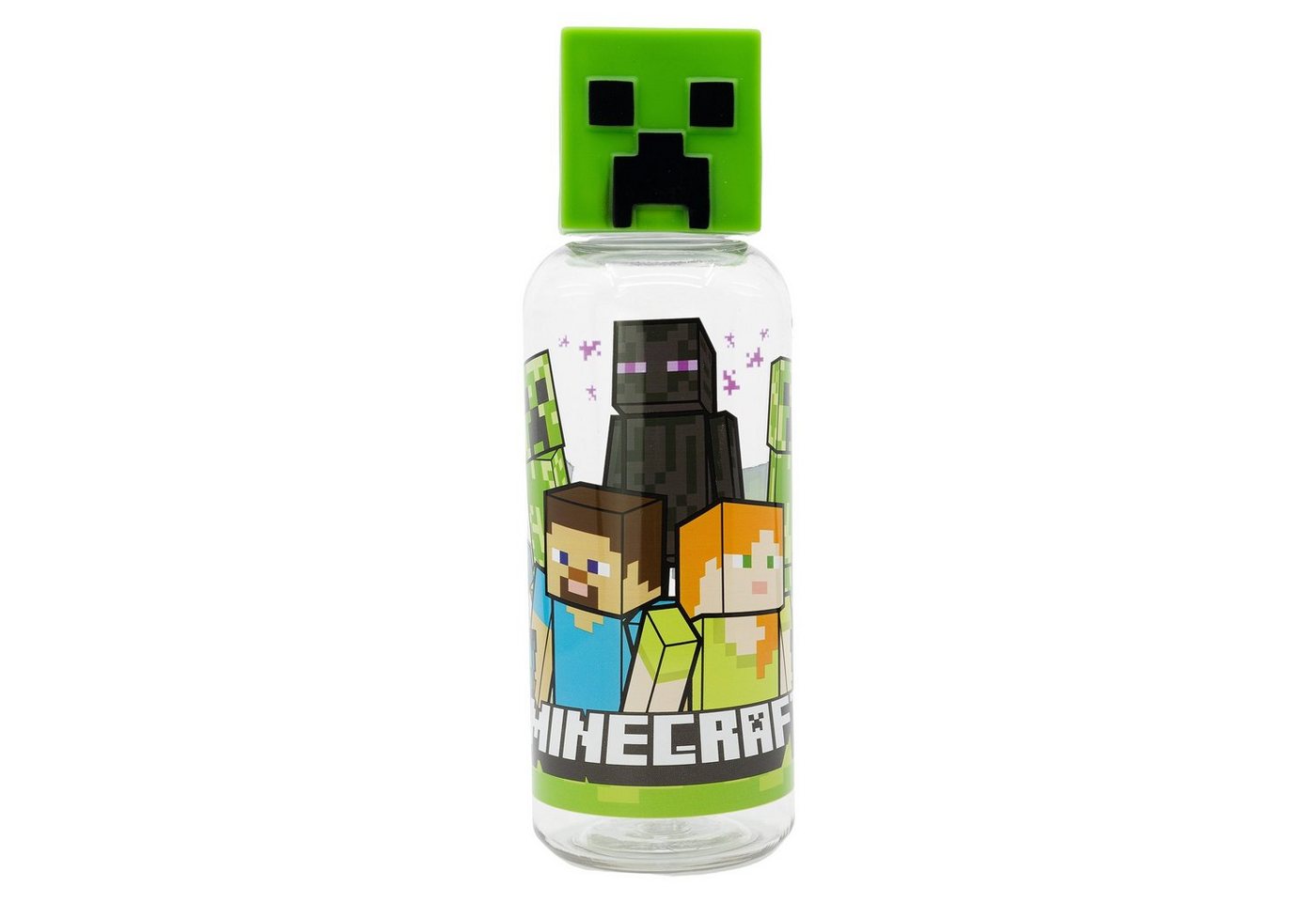 Minecraft Trinkflasche Minecraft 3D Deckel Creeper Kinder Wasserflasche 560 ml, Steve und Alex von Minecraft