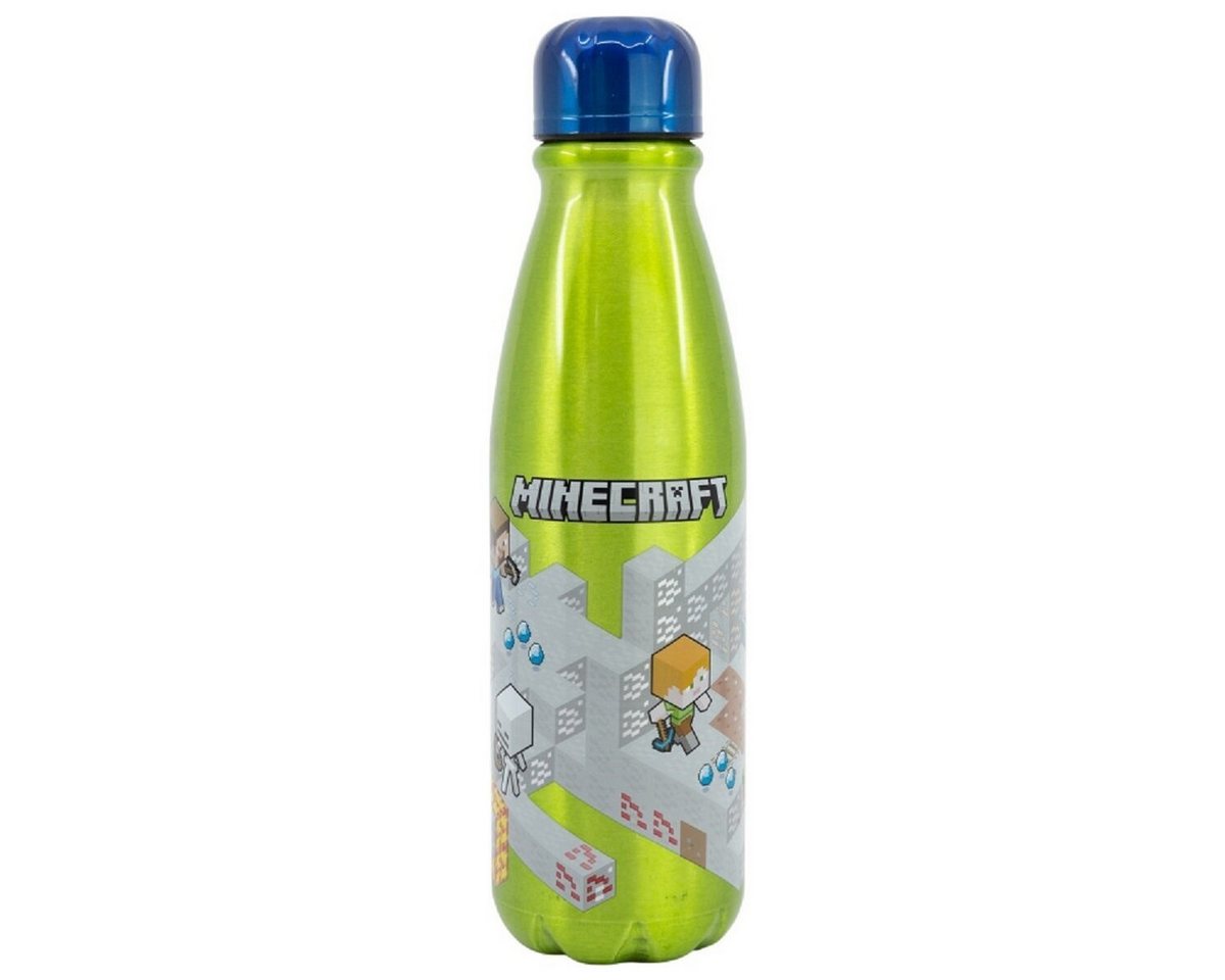 Minecraft Trinkflasche Minecraft Isometric Aluminium Flasche 600ml Praktisch von Minecraft