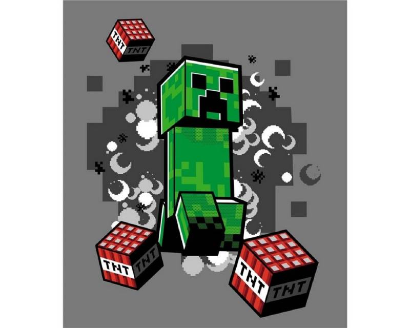 Wohndecke Flanell Blanket 130x160 cm – Kuscheldecke für Kinderzimmer und Gamer, Minecraft von Minecraft