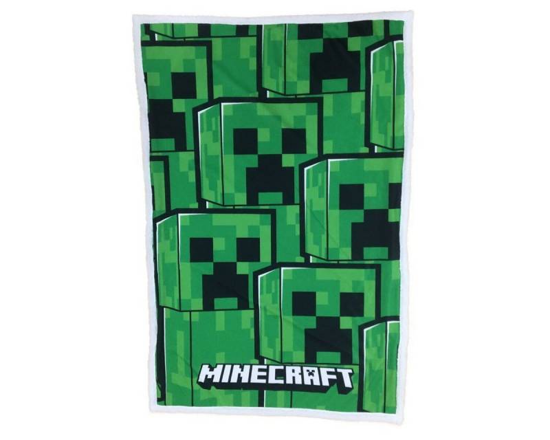 Wohndecke Minecraft Sherpa-Fleece-Decke 100x150cm für Kinderzimmer, Minecraft, Geschenkidee für Mädchen und Jungen von Minecraft