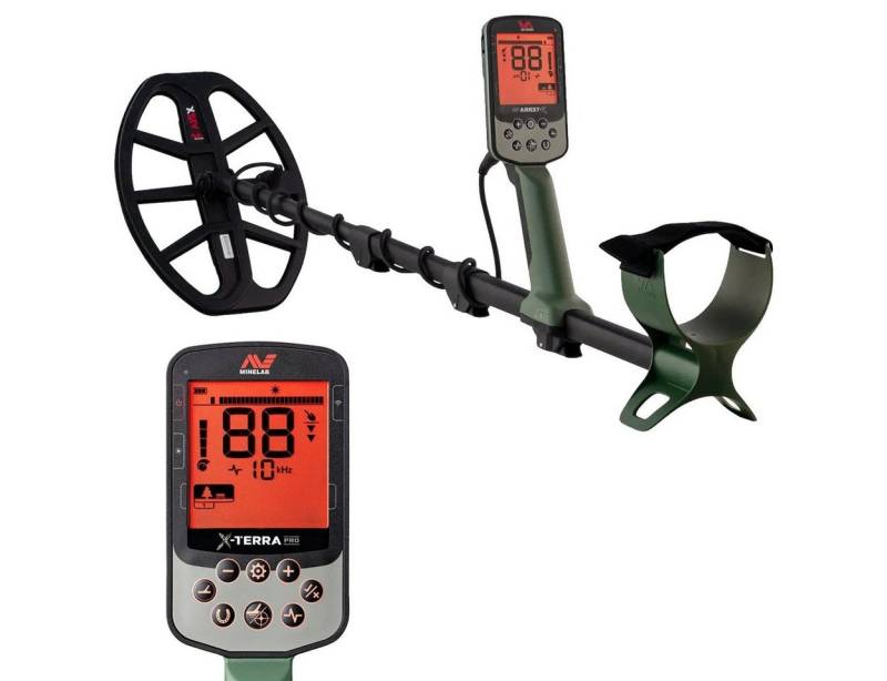 Minelab Metalldetektor Minelab X-Terra Pro – Profi-Technik für Einsteiger & Fortgeschrittene, Umschaltbare Frequenzen: 5, 8, 10 und 15 kHz für mehr Funde von Minelab