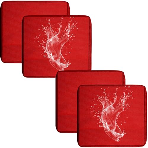 1/2/4 Stück Outdoor Sofa Sitzkissenbezüge, Wasserdicht Sofabezug mit Reißverschluss, 50x50 60x55cm Couch Sitzkissen Überzug Abnehmbar Bezüge für Gartenpolster(A14,50x50x5cm(4pcs)) von Mineliste