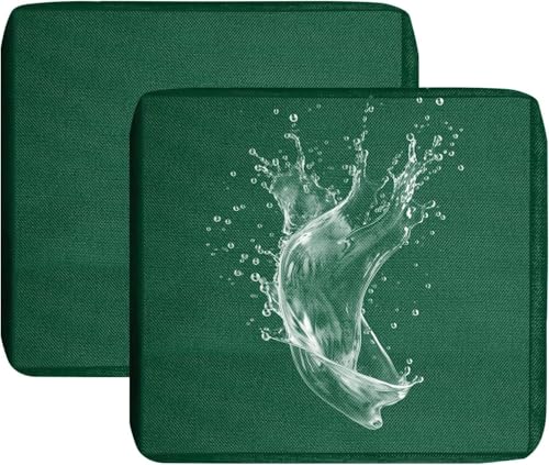 1/2/4 Stück Outdoor Sofa Sitzkissenbezüge, Wasserdicht Sofabezug mit Reißverschluss, 50x50 60x55cm Couch Sitzkissen Überzug Abnehmbar Bezüge für Gartenpolster(A24,60x60x10cm (2pcs)) von Mineliste
