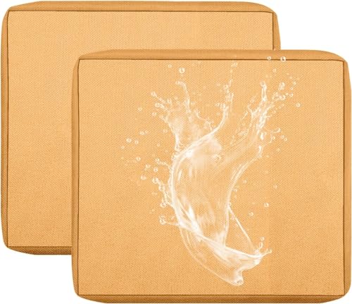 1/2/4 Stück Outdoor Sofa Sitzkissenbezüge, Wasserdicht Sofabezug mit Reißverschluss, 50x50 60x55cm Couch Sitzkissen Überzug Abnehmbar Bezüge für Gartenpolster(A25,50x55x10cm(2pcs)) von Mineliste