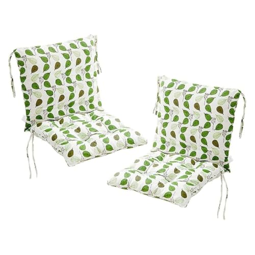 2er Set Niedriglehner Auflagen Set Stuhlauflage 40 * 80cm Sitzkissen Niederlehner Gartenstühle Sitzauflagen Stuhlkissen Abnehmbarem Rückenlehne Auflage (Color : B, Size : 40 * 80CM(2 Pieces)) von Mineliste