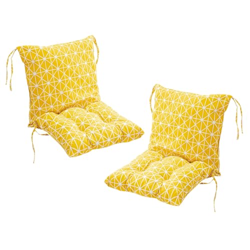2er Set Niedriglehner Auflagen Set Stuhlauflage 40 * 80cm Sitzkissen Niederlehner Gartenstühle Sitzauflagen Stuhlkissen Abnehmbarem Rückenlehne Auflage (Color : D, Size : 40 * 80CM(2 Pieces)) von Mineliste