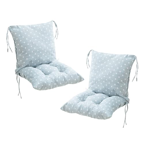 2er Set Niedriglehner Auflagen Set Stuhlauflage 40 * 80cm Sitzkissen Niederlehner Gartenstühle Sitzauflagen Stuhlkissen Abnehmbarem Rückenlehne Auflage (Color : G, Size : 40 * 80CM(2 Pieces)) von Mineliste