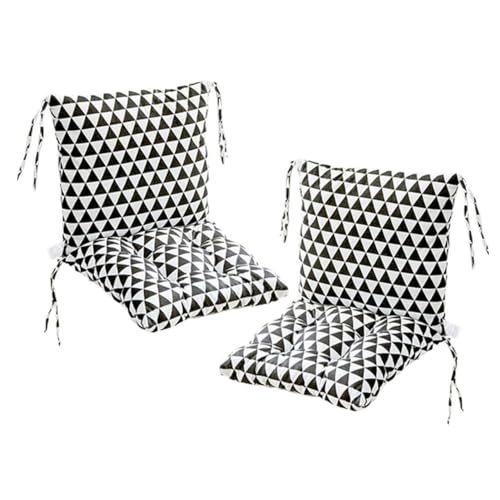 2er Set Niedriglehner Auflagen Set Stuhlauflage 40 * 80cm Sitzkissen Niederlehner Gartenstühle Sitzauflagen Stuhlkissen Abnehmbarem Rückenlehne Auflage (Color : H, Size : 40 * 80CM(2 Pieces)) von Mineliste