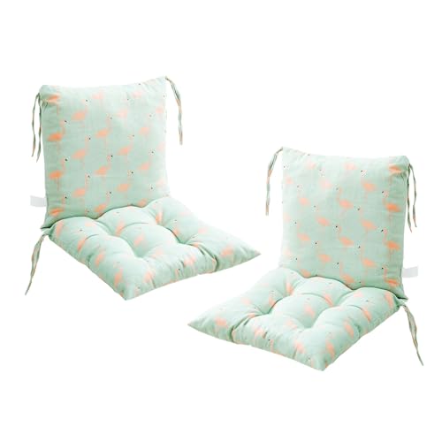 2er Set Niedriglehner Auflagen Set Stuhlauflage 40 * 80cm Sitzkissen Niederlehner Gartenstühle Sitzauflagen Stuhlkissen Abnehmbarem Rückenlehne Auflage (Color : O, Size : 40 * 80CM(2 Pieces)) von Mineliste