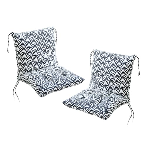 2er Set Niedriglehner Auflagen Set Stuhlauflage 40 * 80cm Sitzkissen Niederlehner Gartenstühle Sitzauflagen Stuhlkissen Abnehmbarem Rückenlehne Auflage (Color : P, Size : 40 * 80CM(2 Pieces)) von Mineliste