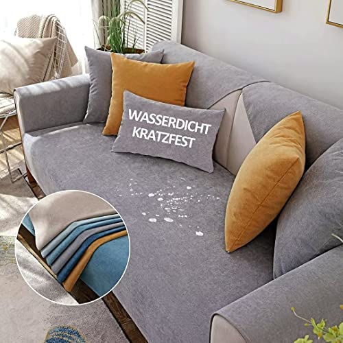 Mineliste Hundedecke Wasserdicht Sofa/Couch überwurfdecke/überwurf, Sofaschutz Katze Kratzschutz, Hundematte Grosse Hunde wasserdichte Decke Für Sofa/Auto/Outdoor,Grau-70x150cm von Mineliste