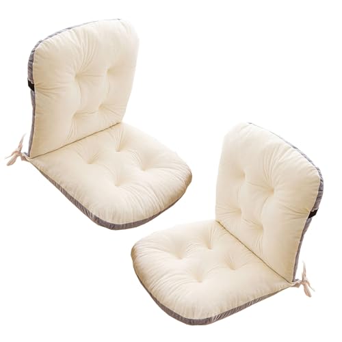 Stulhkissen, Kissen für Rattansessel Outdoor Auflage Sitzkissen, Rattanmöbel 2 Stück Stuhlkissen mit Rückenteil Sitz, Rückenkissen mit Bänder, Niedriglehner Auflage Polsterauflage(Color:Beige Stulhkissen, Kissen für Rattansessel Outdoor Auflage Sitzkissen, Rattanmöbel 2 Stück Stuhlkissen mit Rückenteil Sitz, Rückenkissen mit Bänder, Niedriglehner Auflage Polsterauflage(Color:Beige von Mineliste