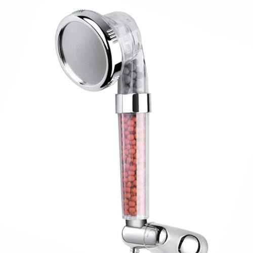 MineralStream Ionic Duschkopf | Ecowater Spa Duschköpfe für trockenes Haar & Haut | 3 Einstellungen Duschköpfe mit Handbrause | Hochdruck wassersparender Duschkopf mit Filterperlen von MineralStream