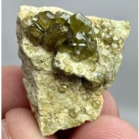 50 Karat Demantoid Granat Kristalle Edelsteine Auf Sediment Stufe/Mineralien Sammlerstück Garnet Variation 25x20x19mm 50 Karat Demantoid Granat Kristalle Edelsteine Auf Sediment Stufe/Mineralien Sammlerstück Garnet Variation 25x20x19mm von MineralienVitrine2