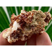 Vanadinit Mit Baryt Aus Marokko, Marokko Mineralien Und Kristalle, Vanadinit Kristall, Rote Farbe, Sammlungen, Home von MineralsSouvenirs