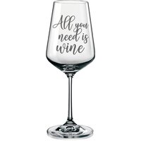 Weinglas Mit Gravur Inkl. Namen | All You Need Is Wine Personalisiertes Individualisierbares Glas Volume 350 Ml von MinervasGeschenke