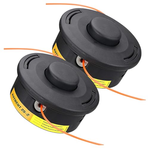 Mineup 2 Stück Mähkopf AutoCut 25-2, M10x1.0 Fadenkopf Trimmerkopf Kompatibel mit Stihl FS44 FS55 FS56 FS74 FS80 FS85 FS90 FS120 FS240 FS250 Autocut 25-2 Ersatzteile Fadenspule von Mineup