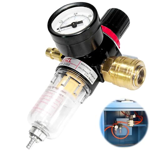 Mineup Druckminderer Druckluft 1/4 Zoll, Wasserabscheider Druckluft, Druckluft Regler Mit Wasserabscheider Schnellkupplungen, Druckminderer Kompressor Für Kompressor Filter Druckluftfilter Mineup Druckminderer Druckluft 1/4 Zoll, Wasserabscheider Druckluft, Druckluft Regler Mit Wasserabscheider Schnellkupplungen, Druckminderer Kompressor Für Kompressor Filter Druckluftfilter von Mineup