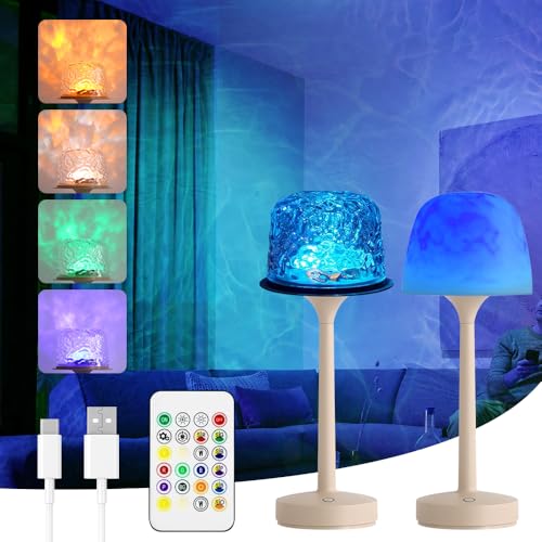 Mineup Sternenhimmel Projektor, Polarlicht Lampe Mit 16 Farben, Nordlicht Projektor Mit Fernbedienung, Wasserwellen Aurora Lampe Deko MäDchen&Junge Geschenke Für Schlafzimmer Party von Mineup