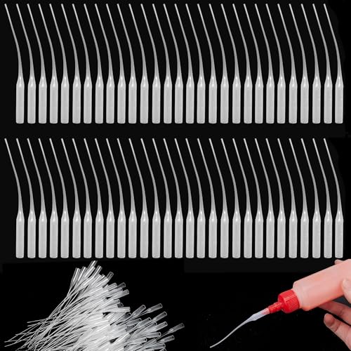 250 Stück Kleber Mikrospitzen,Sekundenkleber Spritze,Klebstoff Applikatorspitzen,Kleber Extender Applikator Kunststoffkleber,Kunststoffkleber Flaschenspitzen Leim Extender,Pipetten Plastik von MingFontec
