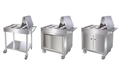 MingNov Gewerbliche Gewürzwagen aus Edelstahl - mit oder ohne Schrank, Feststellräder, robuster Rollwagen für Restaurants, Buffets, Catering MingNov Gewerbliche Gewürzwagen aus Edelstahl - mit oder ohne Schrank, Feststellräder, robuster Rollwagen für Restaurants, Buffets, Catering von MingNov