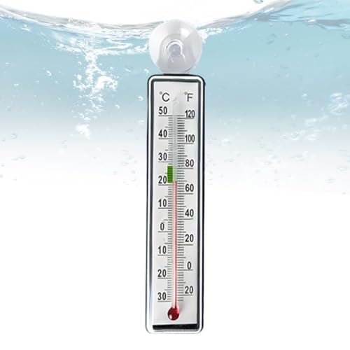 Aquarium Temperaturmesser,Saugnapf Temperaturmessgerät für Haustierbox | Stoßfester Saugnapf Sensor Für Babyzimmer Sauna Gewächshaus Terrarium & Aquarium von Mingchengheng