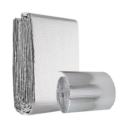 Heizkörper Reflexionsfolie 5 M x 60 Cm, 3 Mm Dicke Isolierfolie Heizung, Isolierung Hinter Heizkörper, Reflexionsfolie Heizung Mit Klebepads, Doppelte Alu-Luftpolsterfolie Dachisolierung Thermo von Mingchengheng