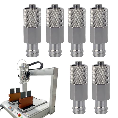 Luer Lock Adapter, 6 Stück Luer Lock Adapter Edelstahl, Präisionsgewinde Dichtende Metall Verlängerungen für Labor Kfz Landwirtschaft Heimwerkstatt von Mingchengheng