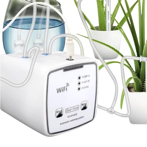Mingchengheng WIFI Automatisches Bewässerungssystem, Automatisch Bewässerung Set Mit Timer,15m Schlauch-Tropfbewässerungsset USB-Gebühr Für Topfpflanzen In Innenräumen Für 20 Topfpflanzen Mingchengheng WIFI Automatisches Bewässerungssystem, Automatisch Bewässerung Set Mit Timer,15m Schlauch-Tropfbewässerungsset USB-Gebühr Für Topfpflanzen In Innenräumen Für 20 Topfpflanzen von Mingchengheng