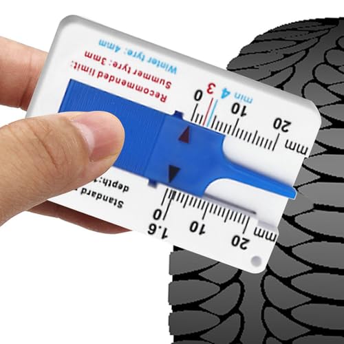 Reifentiefenmesser, Reifenprofiltiefenmesser,0-20 mm Reifenstärke | Tragbares, leicht ablesbares Messgerät, genaues Messwerkzeug für die Reifenprofiltiefe für Motorräder, Autos, SUV Reifentiefenmesser, Reifenprofiltiefenmesser,0-20 mm Reifenstärke | Tragbares, leicht ablesbares Messgerät, genaues Messwerkzeug für die Reifenprofiltiefe für Motorräder, Autos, SUV von Mingchengheng