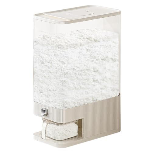 Reis Vorratsbehälter - 10kg Reisspender Reis Spender Müslispender Mit Becher Reis Spender Reis Aufbewahrung Reis Eimer Haushalt Box Vorratsbehälter Für Reis Müsli Cereal von Mingchengheng