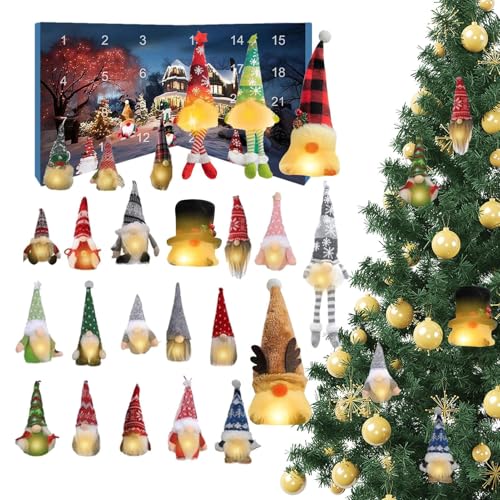 Wichtel Adventskalender 2025 | 24 Tages Gnomen Figuren Weihnachts Adventszeit Dekorative, Festliche Figuren Deko Für Erwachsene Junge Mädchen Partyzimmer Tischdekoration Kaminsims von Mingchengheng