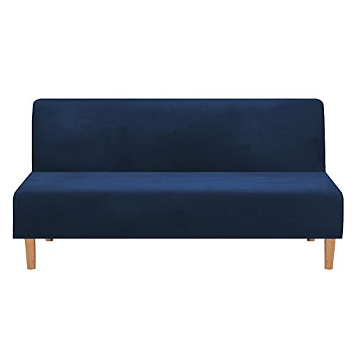 Mingfuxin Armlose Schlafsofabezüge, Stretch-Samt Futon Couchbezug Dicke weiche gemütliche Sofa Schonbezug Möbelschutz für 2-3-Sitzer armloses Klappsofa von Mingfuxin