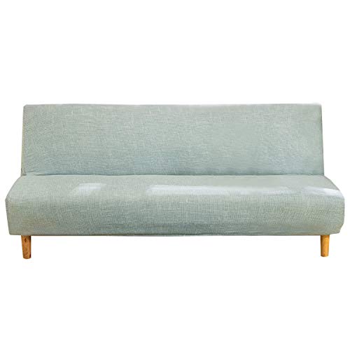 Mingfuxin Armloser Sofabezug, Stretch-Sofabezug ohne Arm, 3-Sitzer, Spandex-Futon-Schonbezug rutschfest Elastischer, vollständig zusammenklappbarer Couch-Sofaschutz für Schlafsofa ohne Armlehnen von Mingfuxin