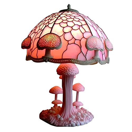 Mingfuxin Buntglas-Pflanzen-Serie Tischlampe, handgefertigte Schreibtischlampen, Vintage-Tischlampe, dekorative Nachttischlampen, Pflanzen-Serie, Nachtlicht für Schlafzimmer, Wohnzimmer, Heimbüro, von Mingfuxin