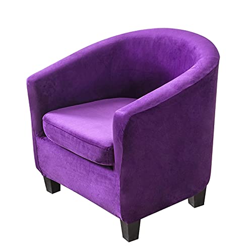 Mingfuxin Samt-Stuhlbezüge für Wannen, Verbesserter 2-in-1-Stretch-Sessel-Sofa-Schonbezug mit Kissenbezug, rutschfeste Club-Eimer-Stühle, Sofa-Couch-Bezüge, Schonbezüge von Mingfuxin