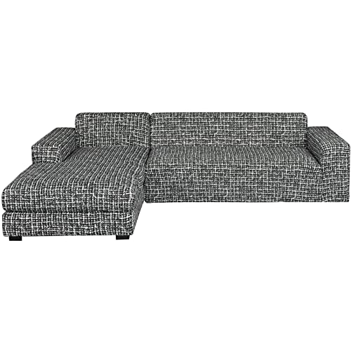 Mingfuxin Sofa-Schonbezüge, Elastische Stretch-Sofabezüge Überwürfe, Abschnitts-Sofabezüge Ecksofa Schonbezug Möbelschutz with 2 Stücke Kissenbezug für 3 Sitzer + 3 Sitzer L-förmige Sofa von Mingfuxin