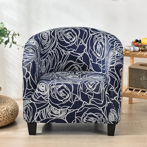 Mingfuxin Stuhlhusse, Stretch-Schonbezüge für Clubsessel, Polyester, Spandex, Jacquard, rund, Sessel, Sofabezüge, Schonbezüge für Esszimmer, Wohnzimmer (#4651NO44) von Mingfuxin