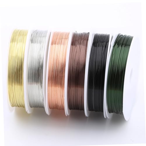6 Spule Schmuckdraht 0.3mm,Minging Basteldraht Dünn Lichtbeständig Und Leicht Zu Schneiden Schmuckdraht Gold Silber Schmuck Draht Schmuckherstellung Bastelarbeiten Kupferdraht Basteldraht 6 Spule Schmuckdraht 0.3mm,Minging Basteldraht Dünn Lichtbeständig Und Leicht Zu Schneiden Schmuckdraht Gold Silber Schmuck Draht Schmuckherstellung Bastelarbeiten Kupferdraht Basteldraht von Minging