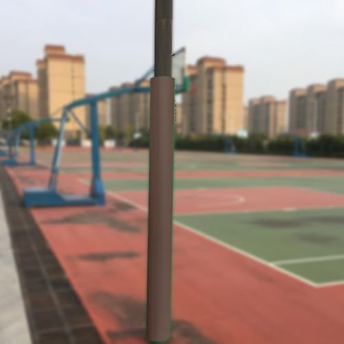 Basketballstangen Polster 183 cm Hohe Runde Stangenpolsterung für Basketballkörbe, Kellerstangenpolsterung zum Schutz von Baumstämmen, Universal-Garagenstangenabdeckung(Dark Brown,76mm/3inch) von Minglez